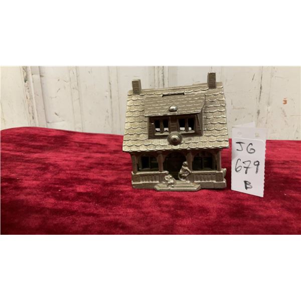 Heavy Cast Iron Bank of a House