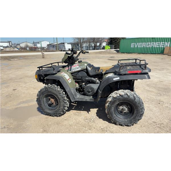 2002 Polaris Sportsman 500 Quad 4 Wheel Drive, Champion 3000 Lb Winch, Front/Rear Racks, New Front