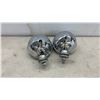 Image 2 : Pair of Vintage Autopal 6" Head Lamps with Glass Bezel and Mounting Brackets, 12 Volt