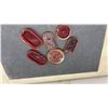 Image 5 : Lot of Six Antique Red Glass Tail Light Lenses for 1937-48 Ford and More