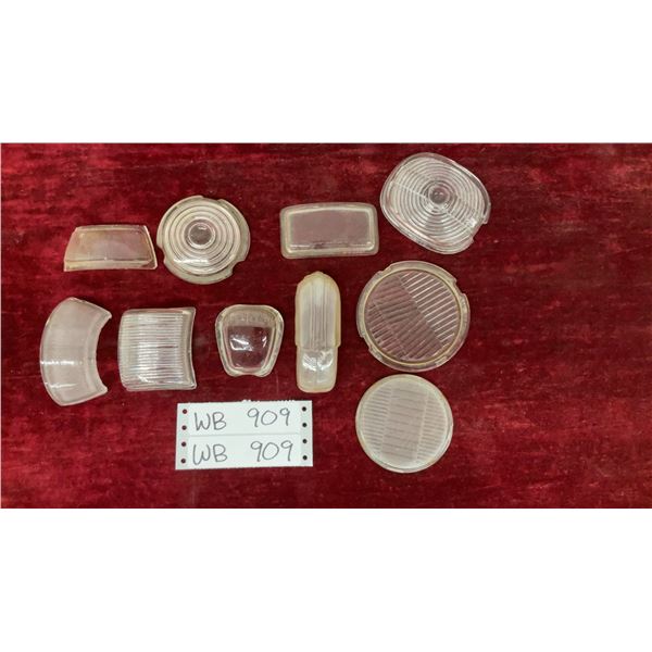 10 Antique Clear Glass Truck Parking Lights Lot: 1928-42 Ford, 1920-30 Chevy, 1949 Mercury, 1941