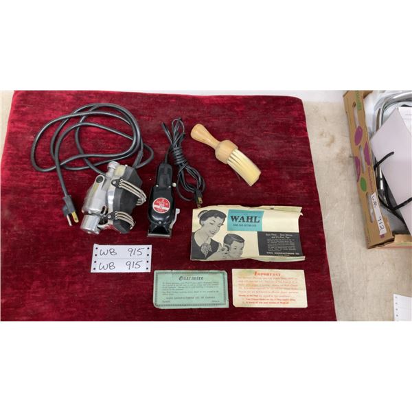 Vintage Wahl Handheld Massager and Hair Clipper Sets, Both Working