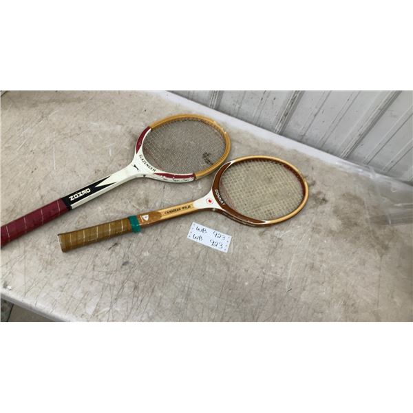 27) Two Vintage Wood Tennis Racquets: Slazenger and Donnay