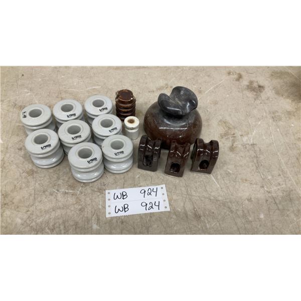 14 Antique Porcelain Hydro Electric Insulators for Repurposing