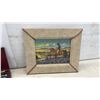 Image 2 : Vintage Winchester 3-Piece Tool Set, Wall Clock and Cowboy Picture Framed 12 x 14 1/2"
