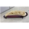 Image 7 : Vintage Chinese Carved Resin Landscape Sculpture on Wood Mount, 19" Long