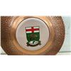 Image 3 : Vintage Galileo 11" Thermometer, Quartz Clock, and Manitoba Copper Plate Wall Hanging