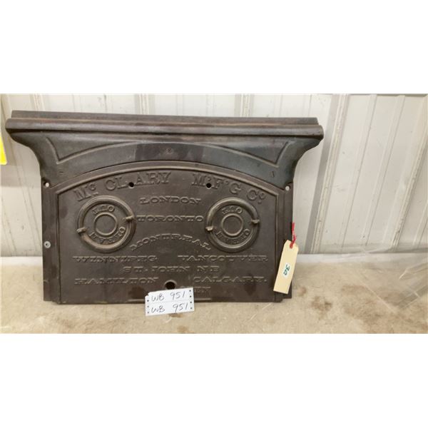 Antique McClary Manufacturing Company Cast Iron Stove Door, 27 1/2 x 17"