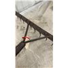 Image 4 : Rare 1800s Hand-Forged Blacksmith 13-Tine Cast Iron Rake, 25" Wide with 6" Teeth
