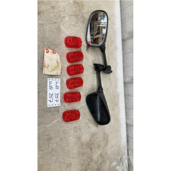 1979 Suzuki Tail Light Lens X 6, Part No. 35712-41410, and Mirrors