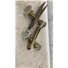 Image 3 : 10 Victorian Era Crystal Glass Door Knobs, Back Plates, and Axels