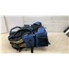 Image 4 : New Cabela's Outdoor Gear Tackle Backpack in Blue and Tan Heavy Canvas