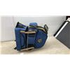 Image 6 : New Cabela's Outdoor Gear Tackle Backpack in Blue and Tan Heavy Canvas