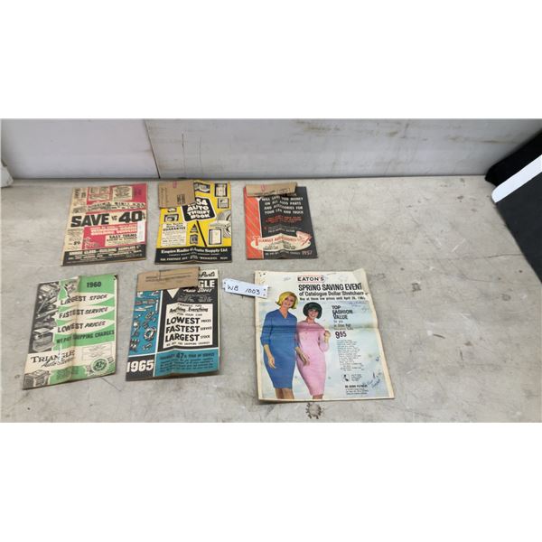 Five Rare Vintage Winnipeg General Auto Store Catalogs: 1915 Building Supplies, 1954, 57, 60, 1965