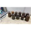 Image 2 : Collection of Vintage Brown Ceramic Electrical Insulators