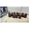 Image 3 : Collection of Vintage Brown Ceramic Electrical Insulators