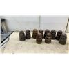 Image 4 : Collection of Vintage Brown Ceramic Electrical Insulators