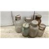 Image 3 : Collection of Antique Glass Canning Jars with Wire Bail Closures and Zinc Lids and More