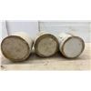 Image 7 : Three Antique Two-Tone Stoneware Canning Jars with Wire Bail Handle and Lid