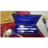 Image 2 : Henry Birks and Sons Boxed Silver Flatware Set with Assorted Loose Silverware and a Case
