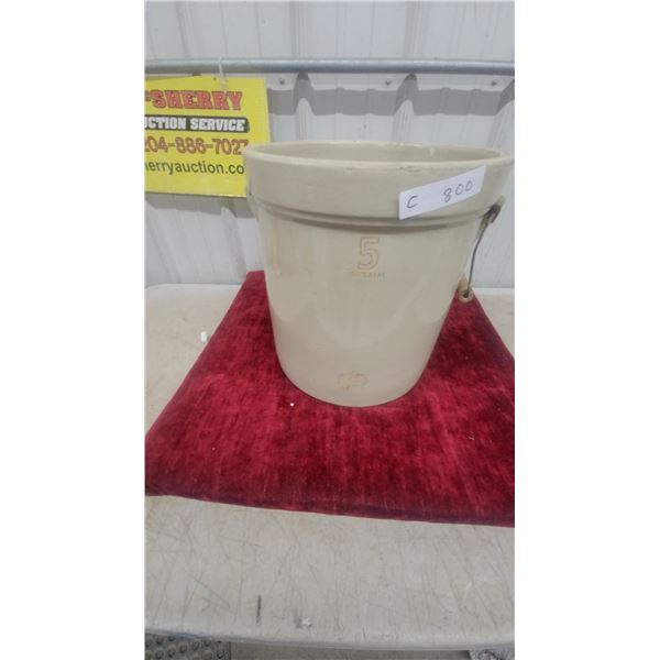 Medicine Hat Potteries 5 Imperial Gallon Stoneware Crock