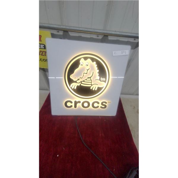 Crocs Illuminated LED Retail Store Display Sign 18 x 18" Working
