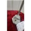 Image 2 : Art Deco Chrome Table Lamp with Greyhound Dog Figure and Pressed Glass Shade