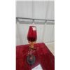 Image 4 : Art Deco Style Figural Winged Ladylamp with Ruby Red Glass Shade Needs Wiring