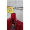 Image 7 : Art Deco Style Figural Winged Ladylamp with Ruby Red Glass Shade Needs Wiring
