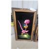 Image 2 : VintageSet of Three Framed Black Velvet Cartoon Character Paintings Signed Kiko 14 x 23"