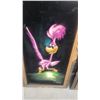 Image 3 : VintageSet of Three Framed Black Velvet Cartoon Character Paintings Signed Kiko 14 x 23"