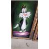 Image 5 : VintageSet of Three Framed Black Velvet Cartoon Character Paintings Signed Kiko 14 x 23"