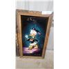 Image 6 : VintageSet of Three Framed Black Velvet Cartoon Character Paintings Signed Kiko 14 x 23"