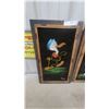 Image 2 : Vintage Set of Three Velvet Paintings, Cartoon Characters, Signed Pantoja Biggest 14 x 23"