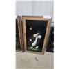Image 5 : Vintage Set of Three Velvet Paintings, Cartoon Characters, Signed Pantoja Biggest 14 x 23"