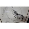 Image 3 : Angus Morasty Howling Wolf Pen and Ink Drawing, Framed 18 x 22"