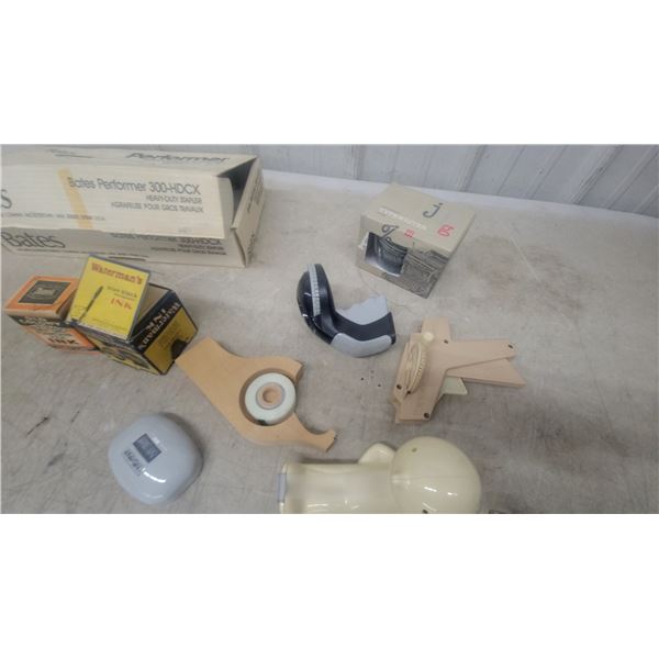 Bates Performer 300-HDCX Heavy-Duty Stapler, Waterman's Ink, Tape Dispenser, and More