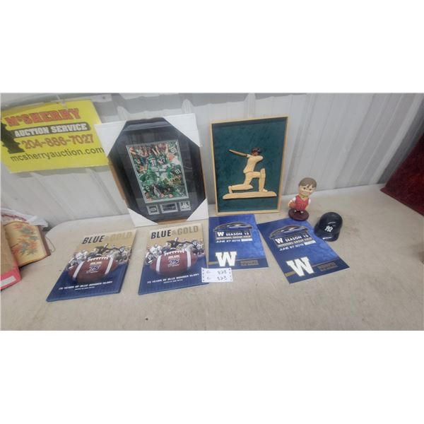 Winnipeg Blue Bombers Memorabilia, Saskatchewan Roughriders Framed Print, and More