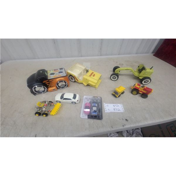Tonka Construction Vehicles, Gumby's Jeep, Audiobahn Boombox, and More Toy Vehicles Some Parts on