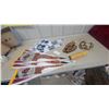 Image 1 : Vintage Cooper Weeks Catcher's Mitt, Badminton Shuttlecocks, Sports Pennants, and More