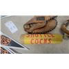 Image 3 : Vintage Cooper Weeks Catcher's Mitt, Badminton Shuttlecocks, Sports Pennants, and More