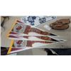 Image 8 : Vintage Cooper Weeks Catcher's Mitt, Badminton Shuttlecocks, Sports Pennants, and More
