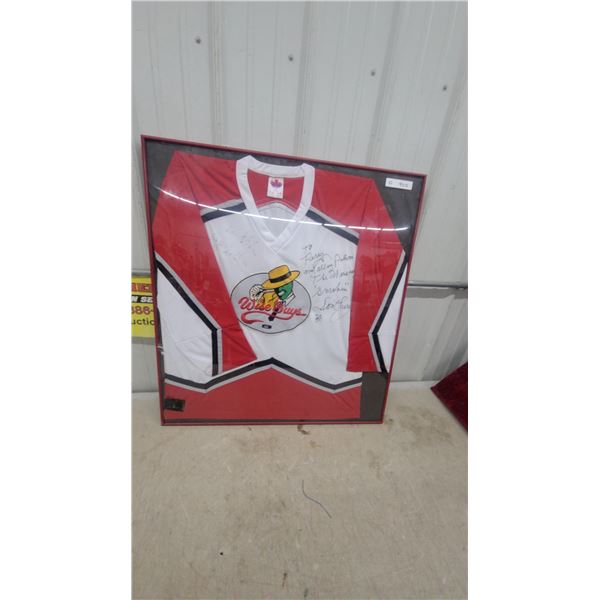 Framed Wise Guys Hockey Jersey Signed by Don Cherry