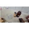 Image 4 : Hard Rock Cafe Shot Glasses in Boxes, Painted Wine Glasses, Bottles, Strainer, and More Bartiquis
