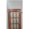 Image 2 : 15-Lite French Door with Clear Glass Panes, Brown Painted Wood Frame 28 x 80"