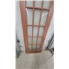 Image 3 : 15-Lite French Door with Clear Glass Panes, Brown Painted Wood Frame 28 x 80"