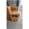 Image 2 : Wooden Children's Play Kitchen Set with Stove and Refrigerator and Iron Board Fridge Size 32 x 16 x