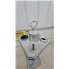 Image 5 : Vintage Art Deco Chrome Smoking Stand with Ashtray and Cigarette Holder 2 Cups Missing