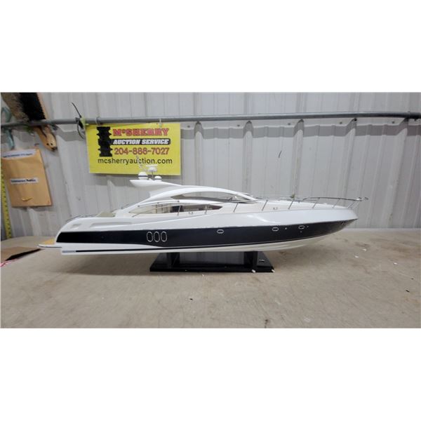 Sunseeker Luxury Yacht Scale Model with Display Stand 36" Long Excellent Condition