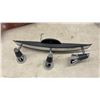 Image 3 : 2 New Mylux Sinus 3-Light Track Lighting Fixture, Chrome and Black Finish, 17 3/4" X 5 1/2"